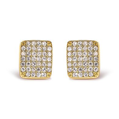 Haus of Brilliance 14k Gold 1/2 Carat T.W. Diamond Cluster Stud Earrings