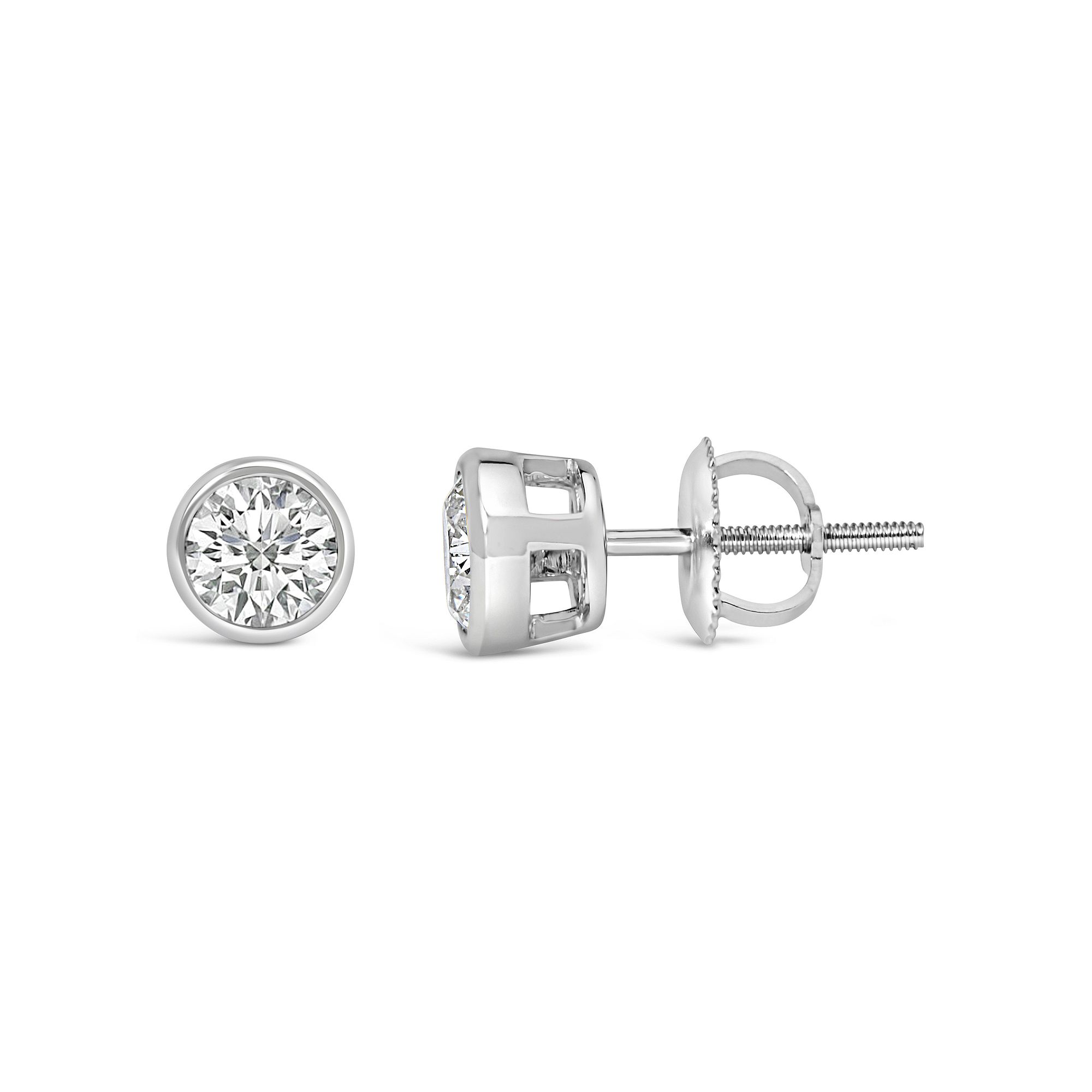 Haus of Brilliance 14k Gold 1 Carat T.W. Lab Grown Diamond Solitaire Stud E
