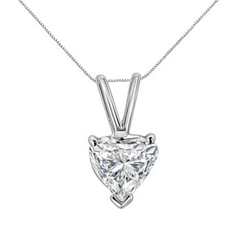 Haus of Brilliance 14k White Gold 1/4 Carat T.W. Lab Grown Diamond Pendant Necklace