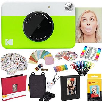 Kodak Printomatic Instant Print Camera & Photo Paper (20 Sheets) - All-in-one Bundle