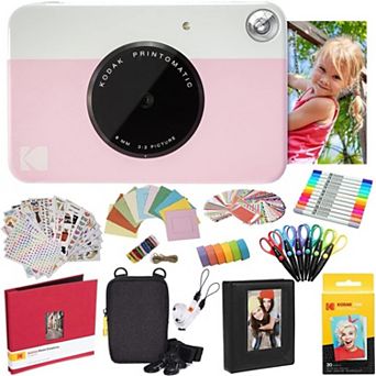 Kodak Printomatic Instant Print Camera & Photo Paper (20 Sheets) - All-in-one Bundle