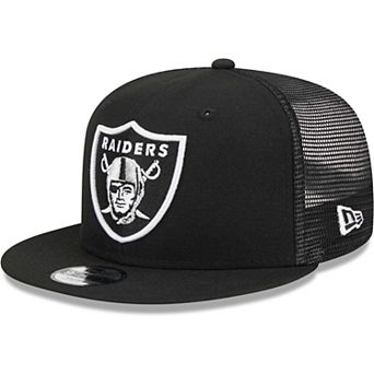 Youth New Era Black Las Vegas Raiders Main Trucker 9FIFTY Snapback Hat