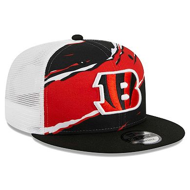 Men's New Era Black Cincinnati Bengals Tear Trucker 9FIFTY Snapback Hat