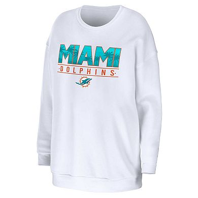 Women's Antigua White Miami Dolphins Victory Pullover