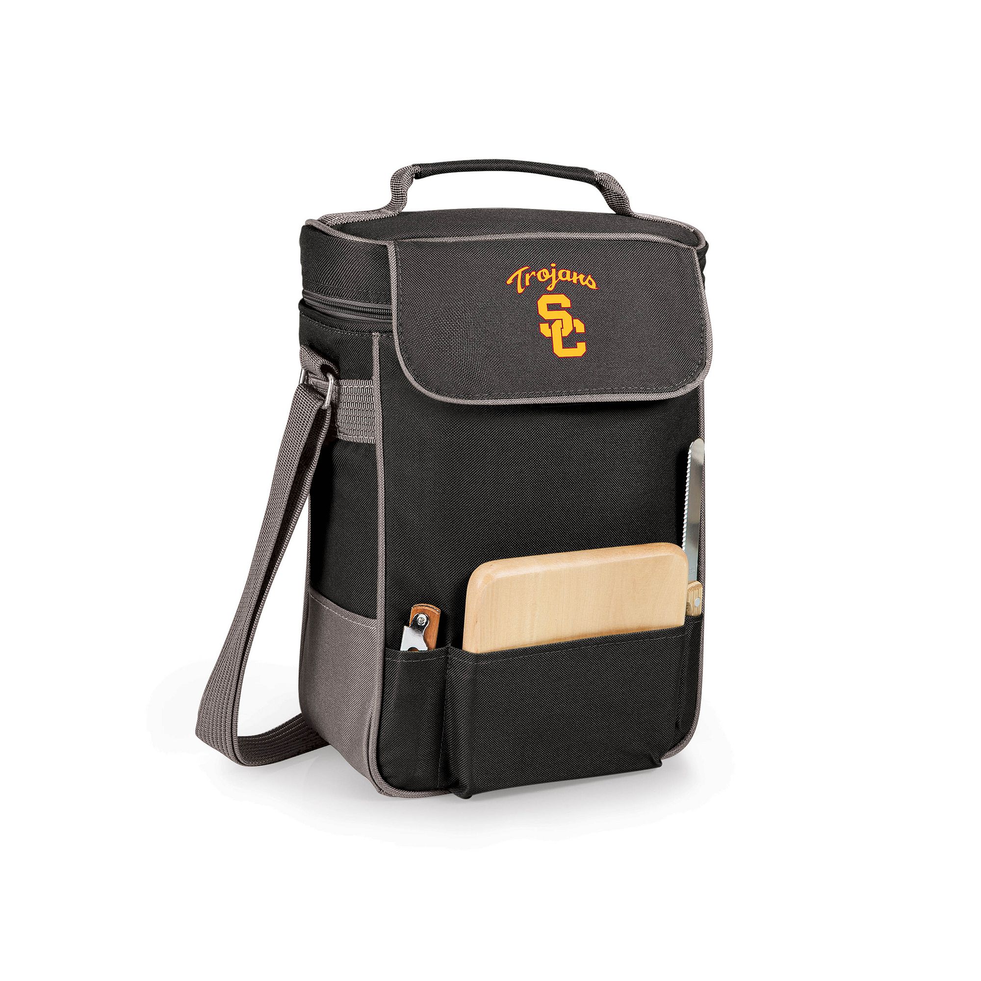 USC Trojans Insulated Wine Cooler, Black/Grey
