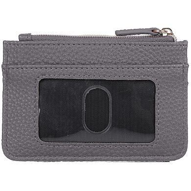Julia Buxton Solid Pebble Vegan Leather Bifold Slim Card Case