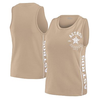 Women's WEAR by Erin Andrews Tan Houston Astros Tonal Tank Top