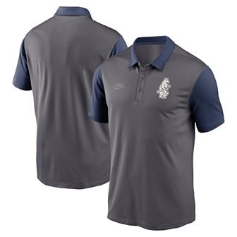 Men's Nike Charcoal Chicago Cubs Franchise Cooperstown Collection Polo