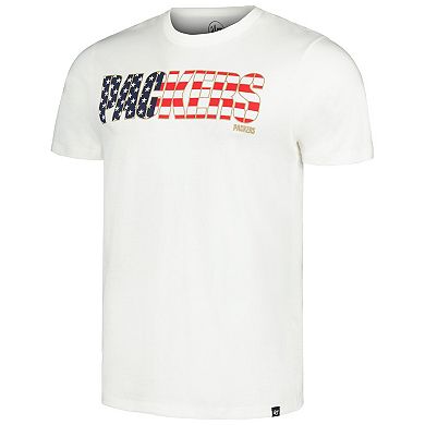 Men's '47 White Green Bay Packers Flag Script Franklin T-Shirt