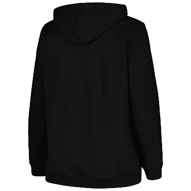 Women's Fanatics Black Cincinnati Bengals Plus Size Heart and Soul V-Neck Pullover Hoodie