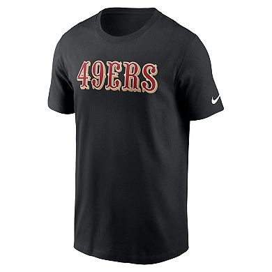 Men's Nike Black San Francisco 49ers Primetime Wordmark Essential T-Shirt
