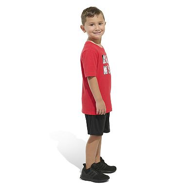 Toddler Boy adidas Cotton Tee & Logo Shorts Set
