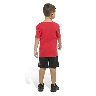 Toddler Boy adidas Cotton Tee & Logo Shorts Set