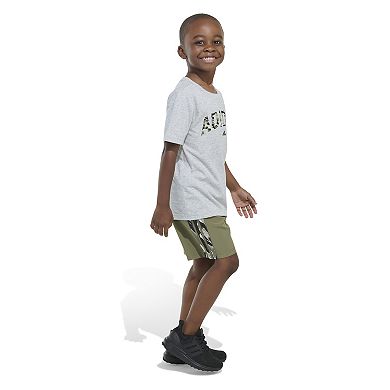 Toddler Boy adidas Cotton Tee & Camo Woven Shorts Set