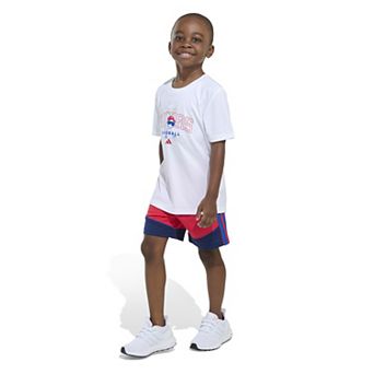 Toddler Boy adidas Colorblock Top & Shorts Set