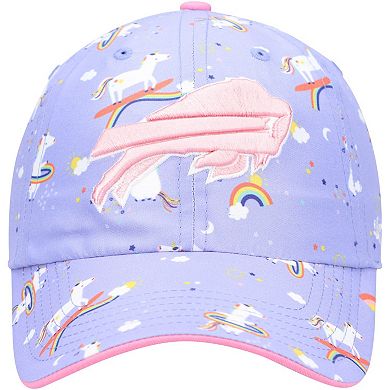 Girls Preschool '47 Purple Buffalo Bills Unicorn Clean Up Adjustable Hat