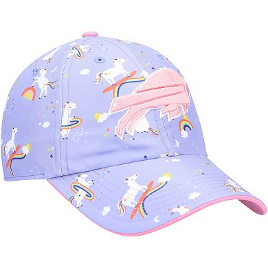 Girls Preschool '47 Purple Buffalo Bills Unicorn Clean Up Adjustable Hat