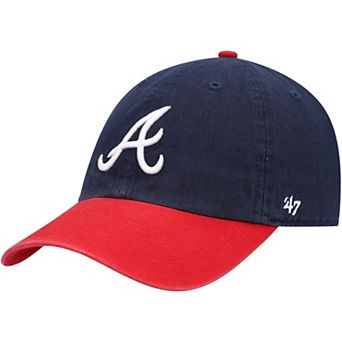 Men's '47 Navy Atlanta Braves Clean Up Adjustable Hat