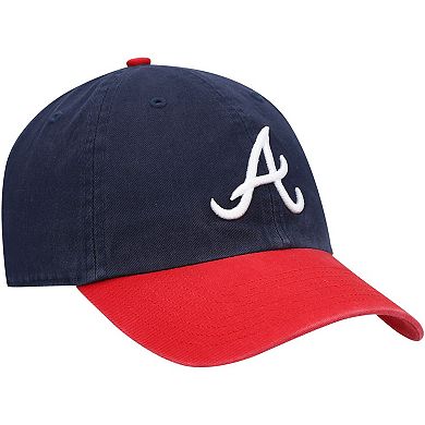 Men's '47 Navy Atlanta Braves Clean Up Adjustable Hat