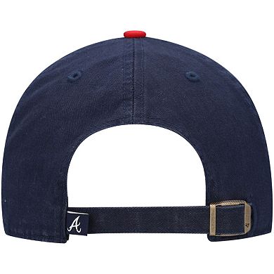 Men's '47 Navy Atlanta Braves Clean Up Adjustable Hat