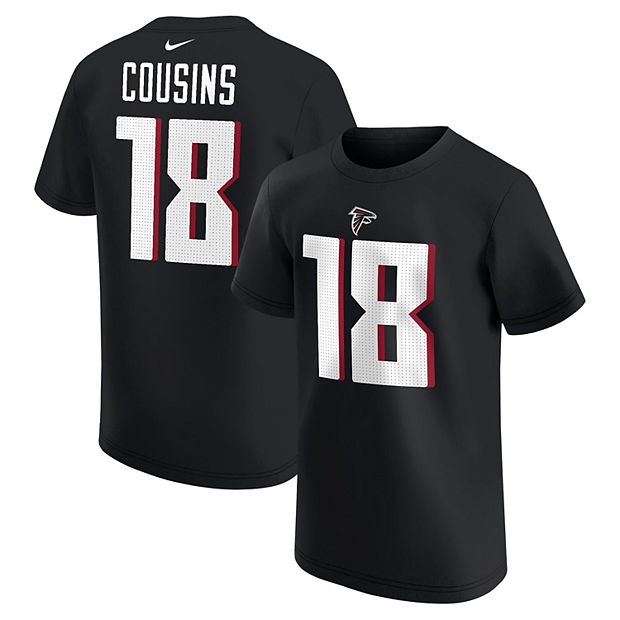 Youth Nike Kirk Cousins Black Atlanta Falcons Player Name Number T Shirt