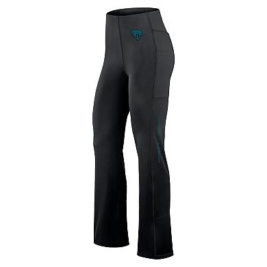 Women's Fanatics Black Jacksonville Jaguars Studio Fitted Flared Leggings