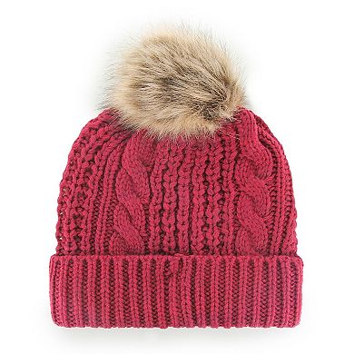 Women's '47 Burgundy Washington Commanders Logo Meeko Cuffed Knit Hat with Pom