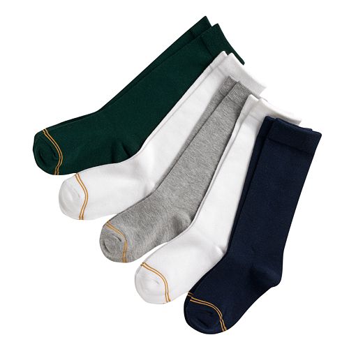 Girls GOLDTOE® 5pk. KneeHigh Socks
