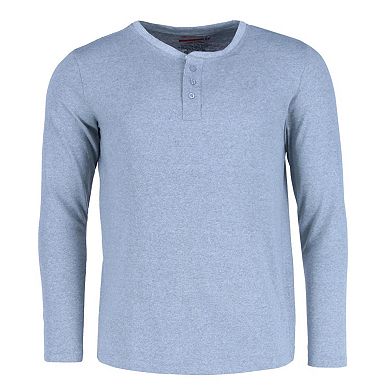 Men's Long Sleeve Henley With Flannel Pant Lounge Set