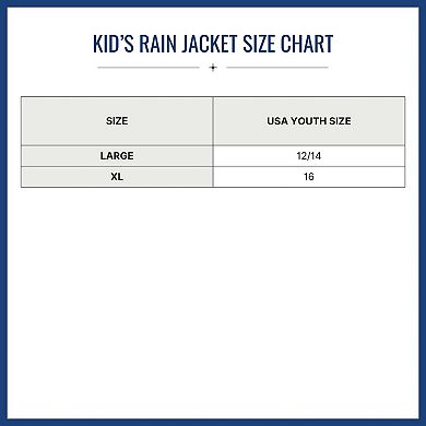 I5 Apparel Kid's Hooded Rain Slicker Jacket with Toggle