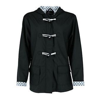 Kid's Hooded Rain Slicker Jacket With Toggle