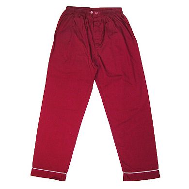 Men's Short Sleeve Long Leg Solid Pajama Set