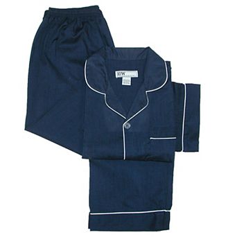 Men's Short Sleeve Long Leg Solid Pajama Set