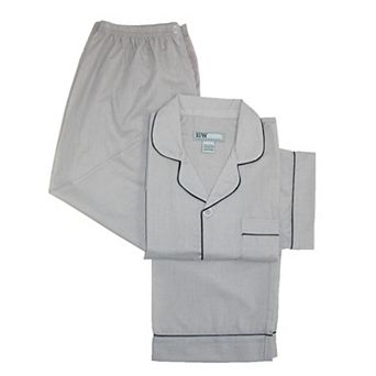 Men's Short Sleeve Long Leg Solid Pajama Set