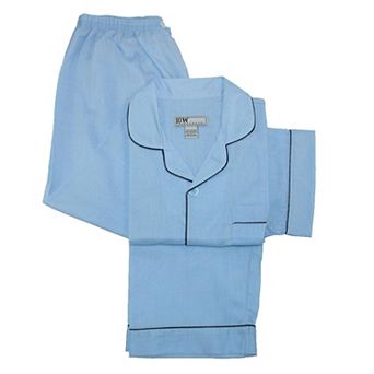 Men's Short Sleeve Long Leg Solid Pajama Set