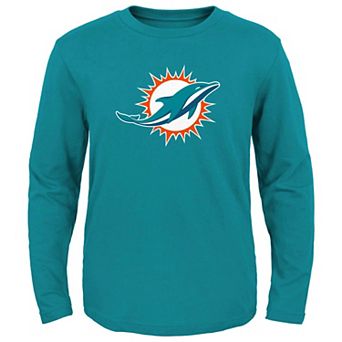 Preschool Aqua Miami Dolphins Primary Logo Long Sleeve T-Shirt