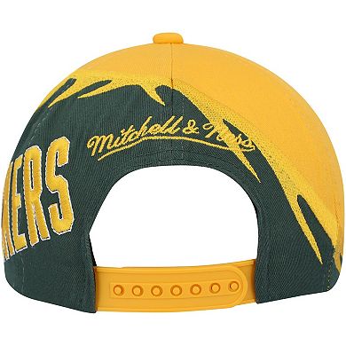 Youth Mitchell & Ness Gold/Green Green Bay Packers Spiral Snapback Hat
