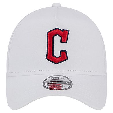 Men's New Era White Cleveland Guardians TC A-Frame 9FORTY Adjustable Hat