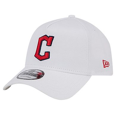 Men's New Era White Cleveland Guardians TC A-Frame 9FORTY Adjustable Hat