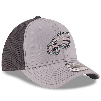 Men's New Era Gray/Graphite Philadelphia Eagles Grayed Out Neo 2 39THIRTY Flex Hat