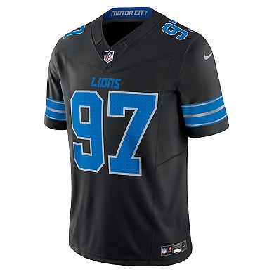 Men's Nike Aidan Hutchinson Black Detroit Lions 2nd Alternate Vapor F.U.S.E. Limited Jersey