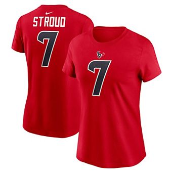 Women's Nike C.J. Stroud Red Houston Texans Player Name & Number T-Shirt