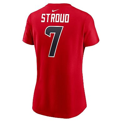 Women's Nike C.J. Stroud Red Houston Texans Player Name & Number T-Shirt