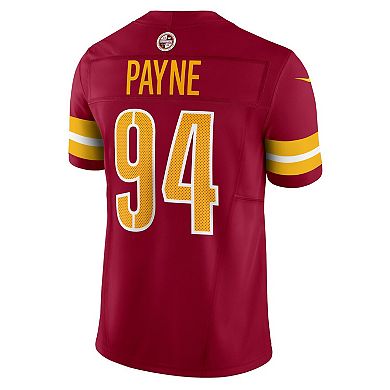 Men's Nike Daron Payne Burgundy Washington Commanders Vapor F.U.S.E. Limited Jersey
