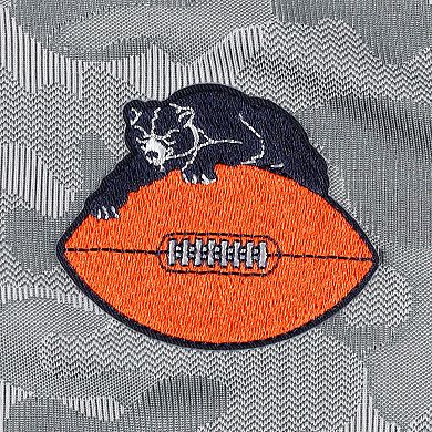 Men's Antigua Gray Chicago Bears Brigade Throwback Quarter-Zip Top