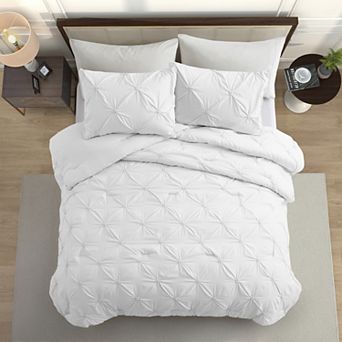 Unikome Pinch Pleat Down-alternative Comforter Set-soft Bedding For All Seasons