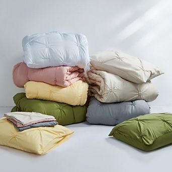 Unikome All-season Soft Bedding-pinch Pleat Comforter Set With Shams