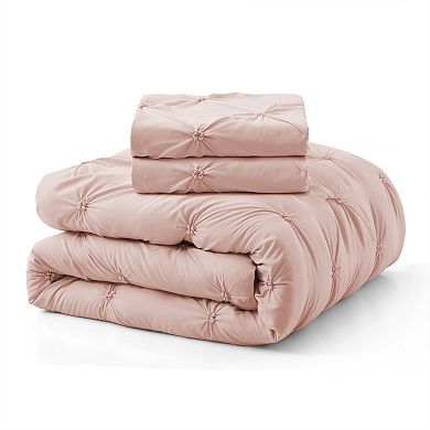 Unikome All-season Soft Bedding-pinch Pleat Comforter Set With Shams