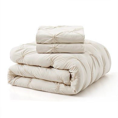 Unikome All Season Soft Down Alternative Bed Comforter- Pintuck Bed Comforter Set