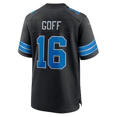 Men's Nike Jared Goff Black Detroit Lions 2nd Alternate Game Jersey